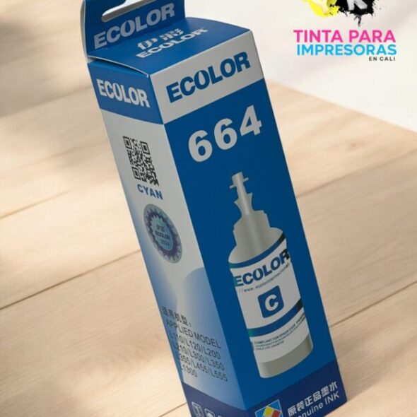 Tinta 664 Cyan Para Epson